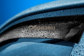 Дефлектор REIN без лого для окон (накладной скотч 3М) (2 шт.) Mercedes-Benz Actros 1996-2021 Синий